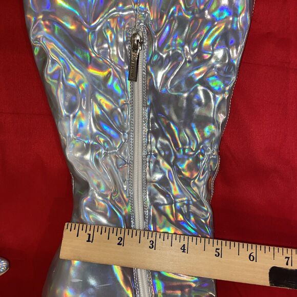 Cape Robbin Bemilia Holographic Thigh High Boots for Women Over the Knee 9M - Picture 13 of 16